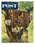 "No Girls Allowed" Saturday Evening Post Cover, August 9, 1952,