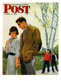 Buy "Mocking Romance" Saturday Evening Post Cover, March 31, 1951 at AllPosters.com