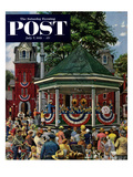 Buy "Patriotic Band Concert" Saturday Evening Post Cover, July 7, 1951 at AllPosters.com