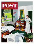 Buy "Messy Room, Neat Boys" Saturday Evening Post Cover, October 22, 1955 at AllPosters.com