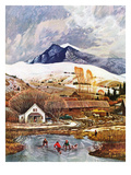 Buy "Ice Hockey on Mountain Pond", December 13, 1958 at AllPosters.com