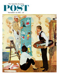 "Den Into Nursery" Saturday Evening Post Cover, November 22, 1958