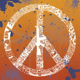 Buy Peace, Love, Music (on orange) at AllPosters.com