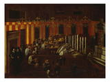 Buy Interior of a North Italian Synagogue During Rosh Ha-Shanah Service at AllPosters.com