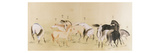 A Japanese Concertina Album in the Chinese Style Depicting a Multitude of Horses