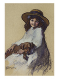 Buy Young Girl with Her Puppy Elizabeth Adela Stanhope Forbes (1859-1912) at AllPosters.com