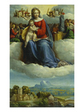 The Madonna and Child in Glory with Angels Making Music and Bearing Palm Fronds, an Extensive…