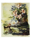 Wild Roses and Waterlily