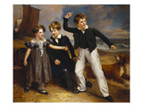 A Group Portrait of Robert, James and Mary Sarah, the Three Children of James Greenhalgh