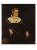 Buy Portrait of a Lady, Three Quarter Length, in a Black Dress and a Lace Colla at AllPosters.com