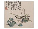 A Page (Caterpillar and Basket) from Flowers and Bird, Vegetables and Fruit