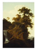 Rocky Landscape with a Waterfall