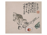 A Page (Frog) from Flowers and Bird, Vegetables and Fruits