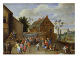 A Wedding Feast in a Courtyard of an Inn