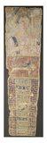 A Romano-Egyptian Painted Linen Mummy Portrait Depicting a Deceased Female in a Pink Dress
