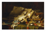 Buy Still Life: Books and Papers on a Desk at AllPosters.com