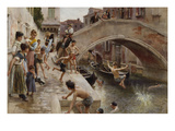 Figures on a Venetian Canal