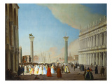 The Piazzetta, Venice, Looking South from in Front of the Facade of San Marco