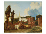 A View of Harrow, with St. Marys Church and the Old Schools Building and Yard