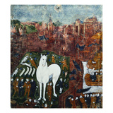 Buy Limoges Enamel Plaque Illustrating Virgil's Aeneid, the Trojan Horse Releasing it's Greek Soldiers at AllPosters.com