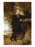 Portrait of a Boy, Possibly a Member of the Stirling Family, Full Length, in a Dark Jacket and… Giclee Print