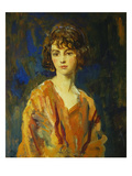 Buy Portrait of the Hon Lois Stuart Ii, Half Length, Wearing an Orange Dress at AllPosters.com