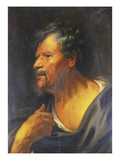 Buy A Study of a Man's Head and Shoulders with His Right Hand Raised at AllPosters.com