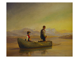 Figures Fishing from a Boat