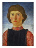 Buy Portrait of a Young Gentleman, Bust Length, in a Blue Jacket with Red Sleeves and Collar at AllPosters.com