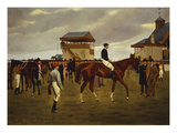 Buy Sir Horace Farquhar's Chestnut Colt 'Nouveau Riche' in the Winner's Enclosure, Newmarket at AllPosters.com