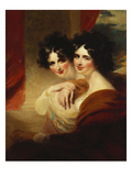 Buy Congratulations: Portraits of Two Ladies, Half Length, before a Colonnade at AllPosters.com