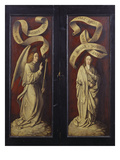 Triptych: Virgin and Child Seated with Saint Anne Offering a Pear