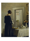 Buy An Interior with a Woman at a Table at AllPosters.com
