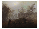 Buy A Walk in the Mountains; Spaziergang in Der Abenddammerung at AllPosters.com