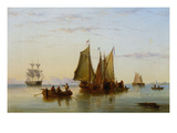 Fishing Boats and Other Vessels on the Scheldt Near Rotterdam