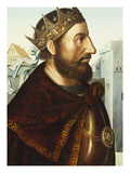 The Emperor Charlemagne (C.742-814), Bust Length, in Profile, in Armour, in an Elaborately…