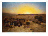 Pilgrims Worshipping Outside Jerusalem