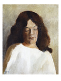 Quarter Length Portrait of a Woman with Her Hair Down; Brustbild Einer Jungen Frau Mit Offenem Haar
