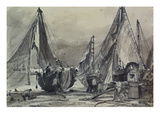 Buy Fishing Boats on a Beach, Probably at Brighton at AllPosters.com