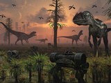 A Herd of Allosaurus Dinosaur Cause Chaos