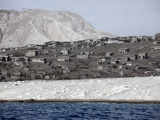 Ash-Covered Houses in Abandoned City of Plymouth, Soufriere Hills Volcano, Montserrat, Caribbean