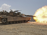Buy Marines Bombard Through a Live Fire Range Using M1A1 Abrams Tanks at AllPosters.com