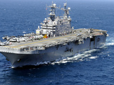 The Amphibious Assault Ship USS Peleliu in Transit in the Pacific Ocean