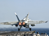 A F/A-18F Super Hornet Launches from the Flight Deck of Aircraft Carrier USS Nimitz