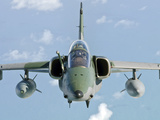 A Brazilian Air Force Embraer A-1B Soars Through the Sky over Brazil