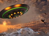 F-22 Raptors Chase a UFO Through the Skies over Roswell, New Mexico