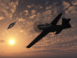 Buy An American P-51 Mustang Gives Chase to a UFO at AllPosters.com