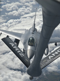 An F-16 from Colorado Air National Guard Refuels from a U.S. Air Force Kc-135 Stratotanker Photographic Print