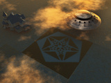 Buy Artist's Concept of Crop Circles Made by Extraterrestrials at AllPosters.com