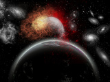 Buy Artist's Concept of Cosmic Contrast in the Night Sky at AllPosters.com